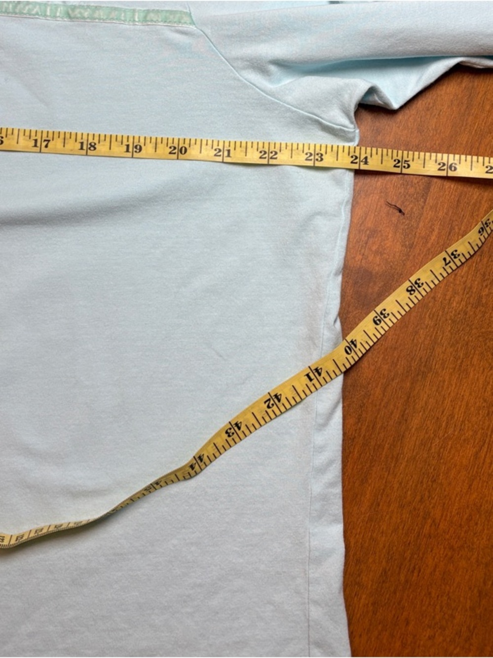 Talbots Light Blue Long Sleeve Pajama Set with Patterned Pants, 2X - Picture 6 of 12